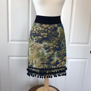 Anthropologie Maeve tapestry pencil skirt